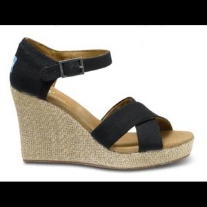 TOMS Wedges - Black